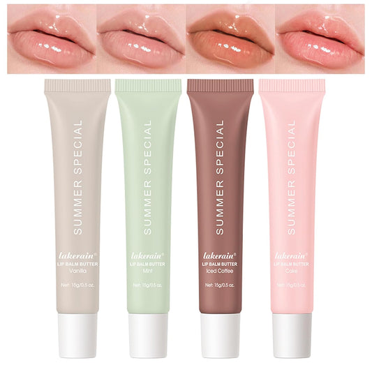 4 PCS Lip Glossy Butter Balm Set